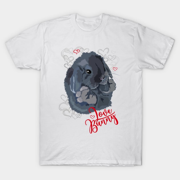 Valentines day (love Bunny) T-Shirt by BOEC Gear